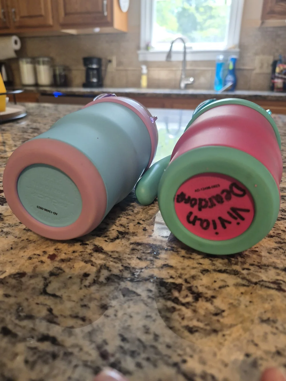 Kids Insulated Travel Mug - Pink and Teal